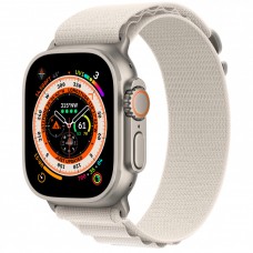 Apple Watch Ultra 49mm Titanium Case with Starlight Alpine Loop