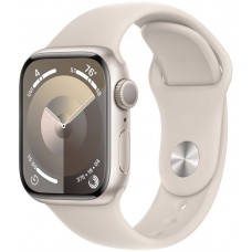 Apple Watch Series 9 41mm Aluminum Case with Sport Band (Starlight)