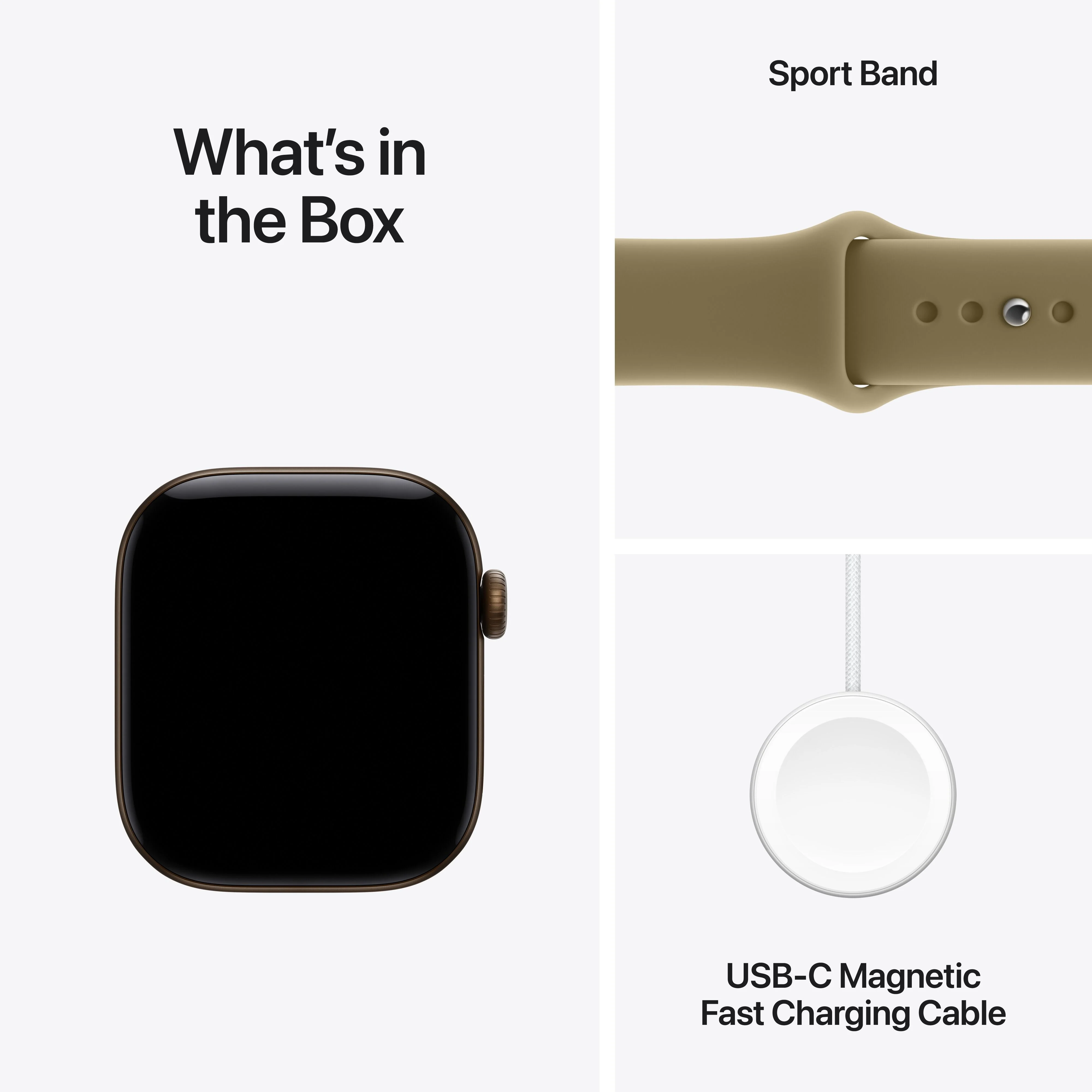 Комплект Apple Watch Series 12 Dark Bronze: часы, ремешок, кабель зарядки