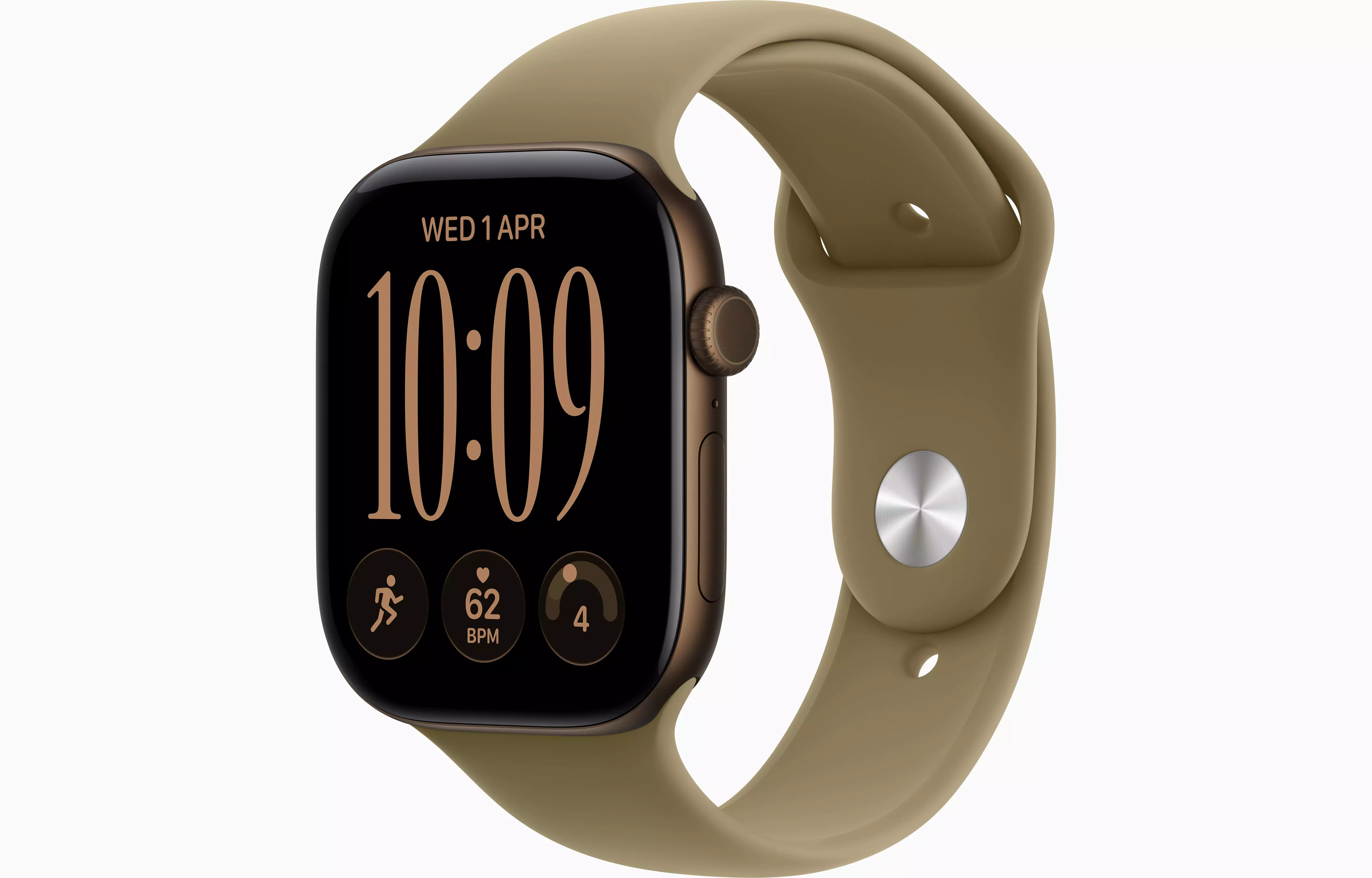 Apple Watch Series 12 46mm Dark Bronze с ремешком Olive Sport Band