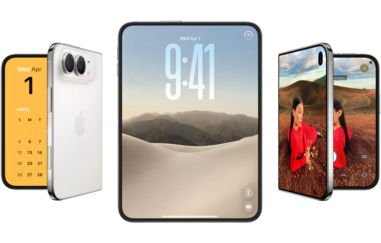 iPhone Duo Star White — пять поз использования